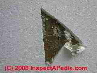 Photograph of paint failure details
